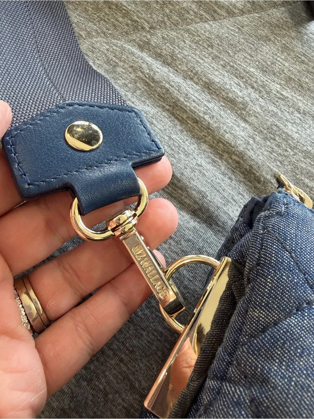 MZ Wallace Pippa Denim Crossbody Bag